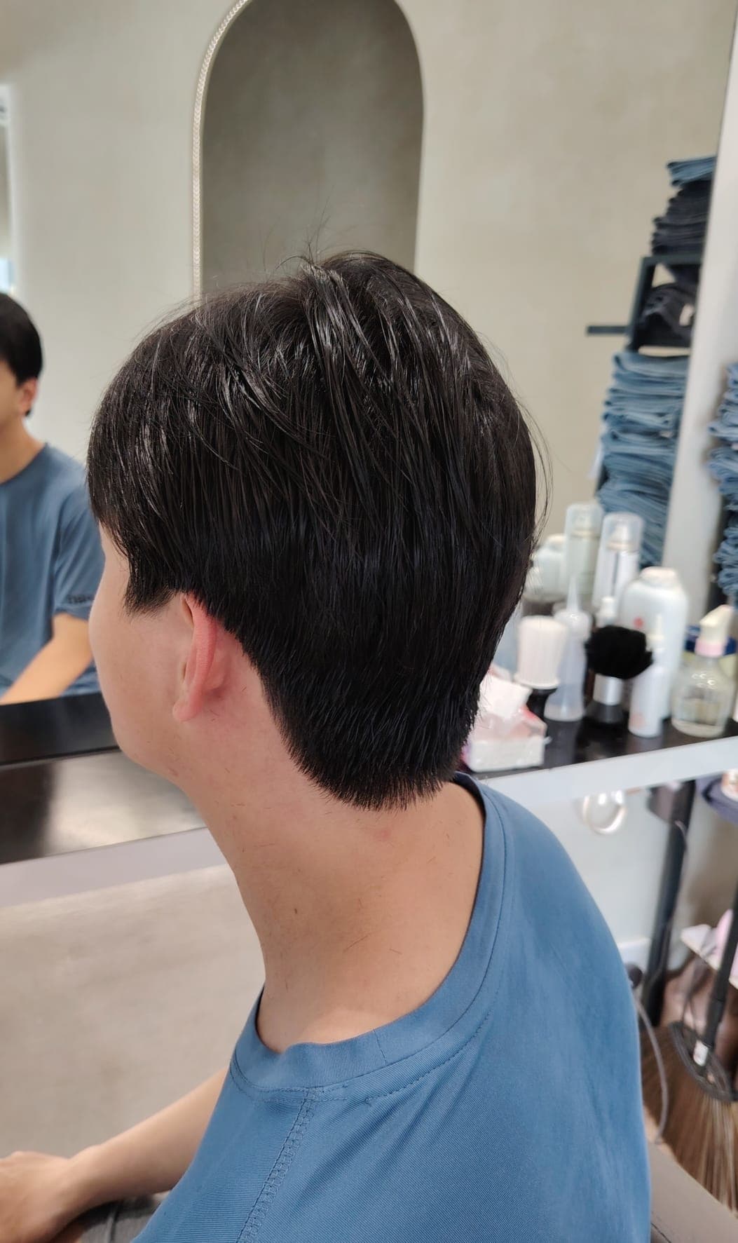 men short haircut clean fade style Tampines hair salon